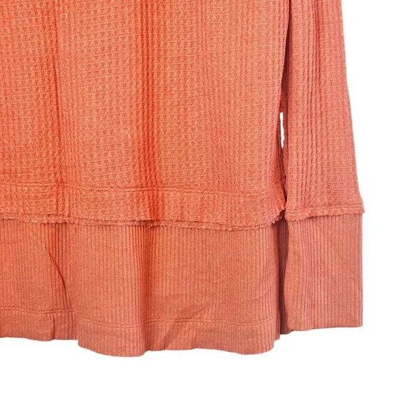 We the Free, Free People, North Shore Thermal Tunic Top, Coral, S - Picture 4 of 9